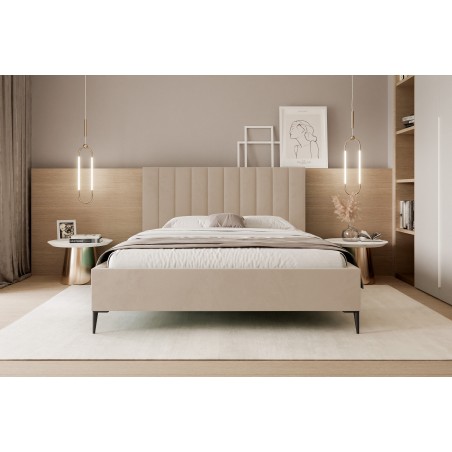 Łóżko Mona Slim III 200 Tkanina VELUTTO 02 stelaż metalowy