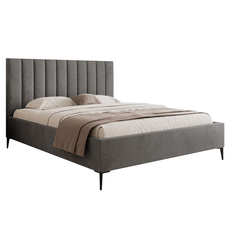 Łóżko Mona Slim III 140 Tkanina VELUTTO 18 stelaż metalowy