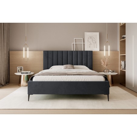 Łóżko Mona Slim III 120 Tkanina VELUTTO 20 stelaż metalowy