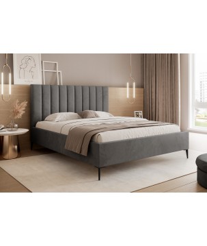 Nowoczesne Łóżko MonaSlim III z drewnianym stelażem