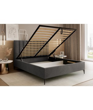 Nowoczesne Łóżko MonaSlim III z drewnianym stelażem