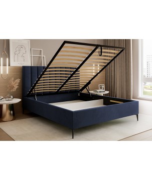 Nowoczesne Łóżko MonaSlim III z drewnianym stelażem