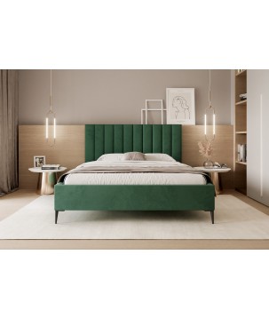 Łóżko Mona Slim III 160 Tkanina VELUTTO 10 stelaż drewniany