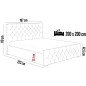 Łóżko Mona I 200 w tkaninie Magic Velvet 2257