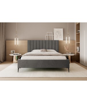 Łóżko Mona Slim III 120 Tkanina VELUTTO 18 stelaż drewniany