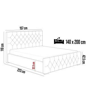 Nowoczesne Łóżko MonaSlim III z metalowym stelażem