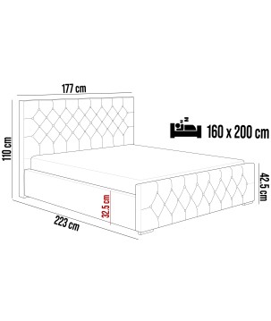 Nowoczesne Łóżko MonaSlim III z metalowym stelażem