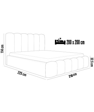 Nowoczesne Łóżko MONA V z metalowym stelażem