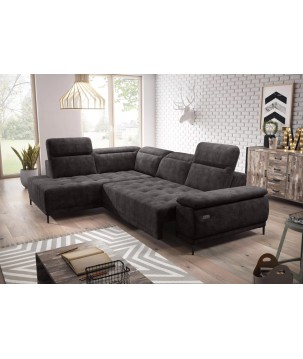 Narożnik FOCUS L z elektryczną regulacją w tkaninie SALVADOR 04 WERSAL