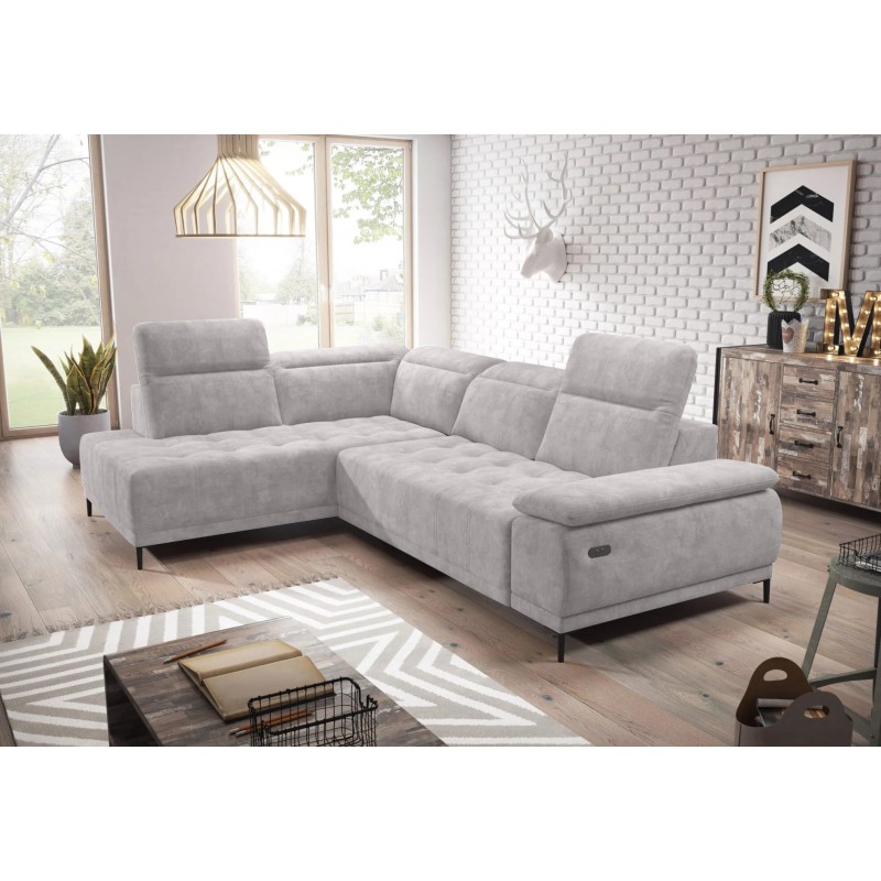 Narożnik FOCUS L z elektryczną regulacją w tkaninie SALVADOR 13 WERSAL