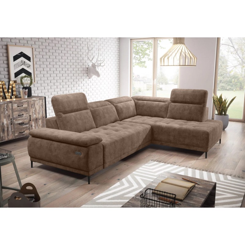 Narożnik FOCUS L z elektryczną regulacją w tkaninie SALVADOR 03 WERSAL