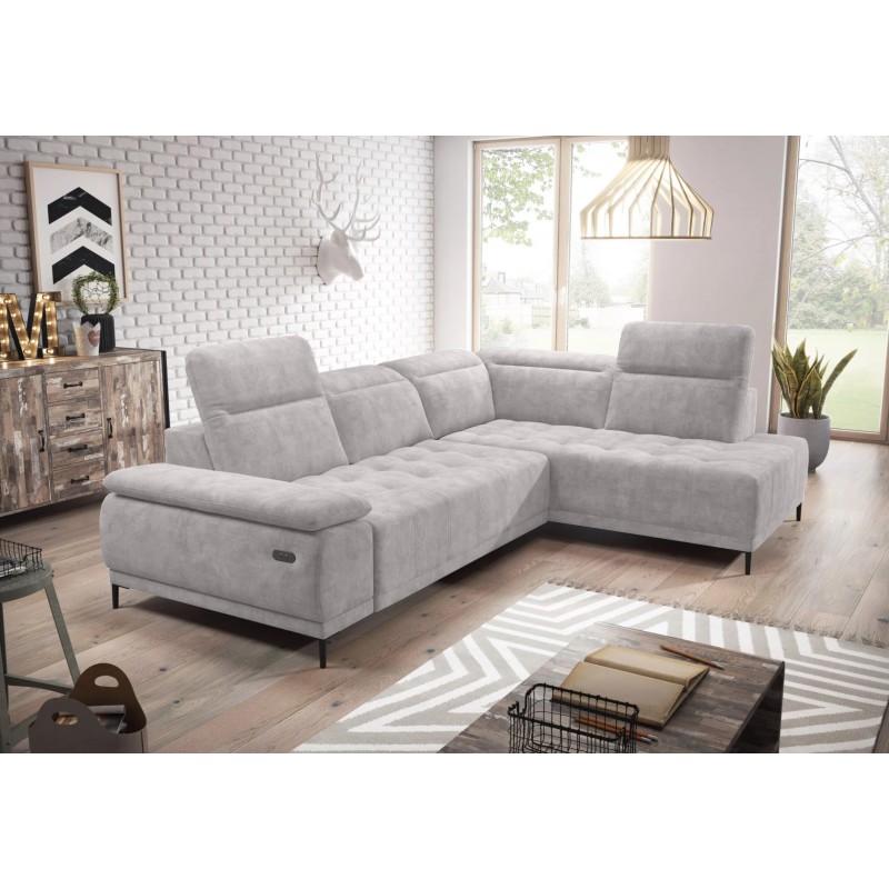 Narożnik FOCUS L z elektryczną regulacją w tkaninie SALVADOR 13 WERSAL