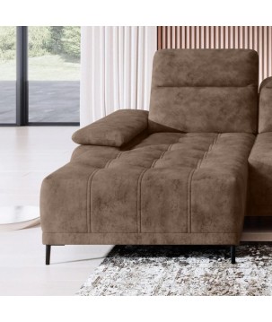 Narożnik FOCUS S Mini z elektryczną regulacją w tkaninie SALVADOR 03 WERSAL