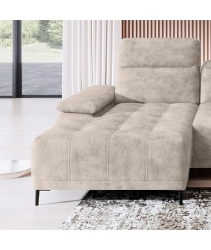 Narożnik FOCUS S Mini z elektryczną regulacją w tkaninie SALVADOR 01 WERSAL