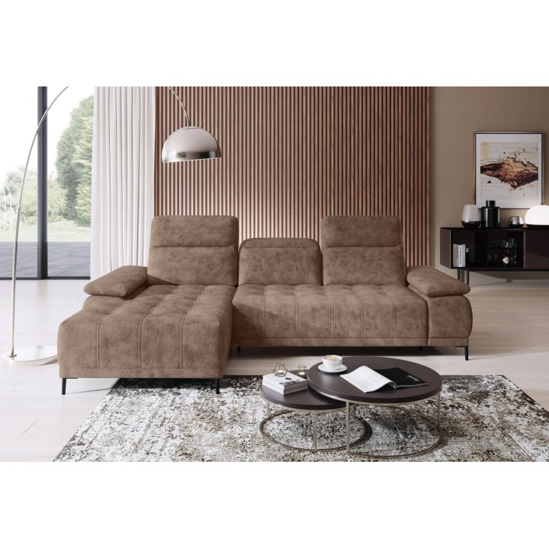 Narożnik FOCUS S Mini z elektryczną regulacją w tkaninie SALVADOR 03 WERSAL