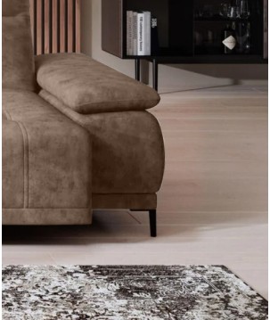 Narożnik FOCUS S Mini z elektryczną regulacją w tkaninie SALVADOR 03 WERSAL