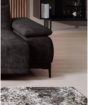 Narożnik FOCUS S Mini z elektryczną regulacją w tkaninie SALVADOR 04 WERSAL