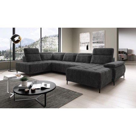 Narożnik FOCUS XL z elektryczną regulacją w tkaninie SALVADOR 15 WERSAL