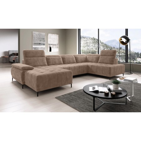 Narożnik FOCUS XL z elektryczną regulacją w tkaninie SALVADOR 03 WERSAL