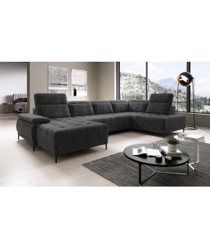 Narożnik FOCUS XL z elektryczną regulacją w tkaninie SALVADOR 15 WERSAL