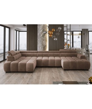 Narożnik BULL XL Lewostronny z elektryczną funkcją regulacji tkanina Salvador 03 WERSAL