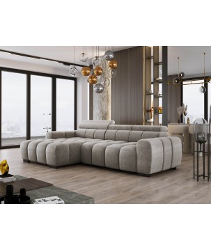 Narożnik BULL S - OMBO MINI Lewostronny z Elektryczną Regulacją EDEN 07