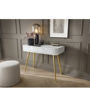 ZURI Toaletka T-103 biała | złote nogi