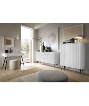 ZURI Toaletka T-103 biała | złote nogi