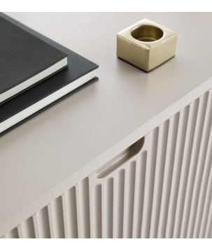 ZURI Szafka RTV-168 kaszmirowa | złote nogi