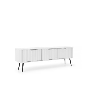 ZURI Szafka RTV-168 biała | czarne nogi