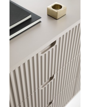 ZURI Komoda KSZ-168 kaszmirowa | złote nogi