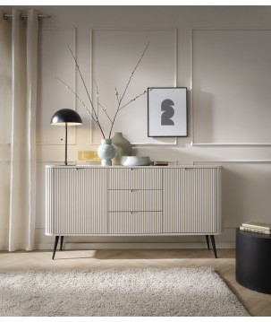 ZURI Komoda KSZ-168 kaszmirowa | złote nogi