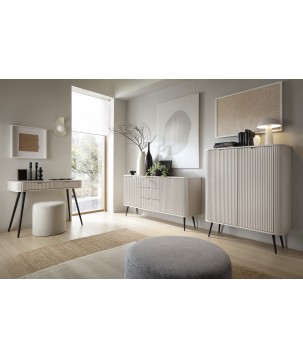 ZURI Komoda KSZ-168 kaszmirowa | złote nogi