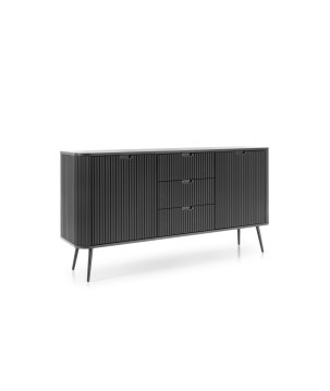 ZURI Komoda KSZ-168 czarna | czarne nogi