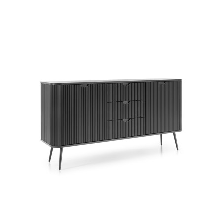 ZURI Komoda KSZ-168 czarna | czarne nogi