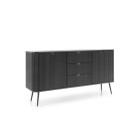 ZURI Komoda KSZ-168 czarna | czarne nogi