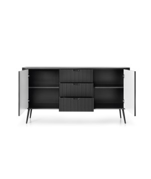 ZURI Komoda KSZ-168 czarna | czarne nogi