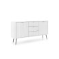 ZURI Komoda KSZ-168 biała | czarne nogi