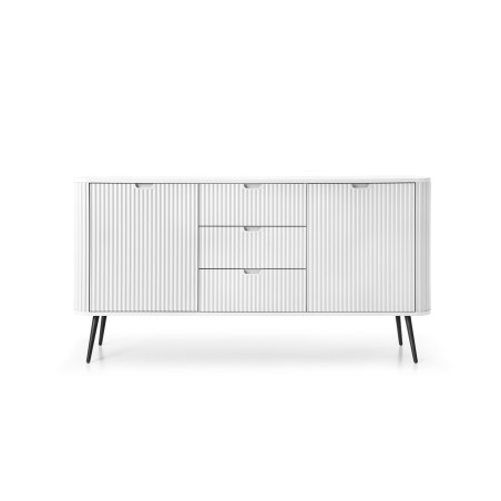 ZURI Komoda KSZ-168 biała | czarne nogi