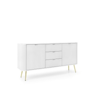 ZURI Komoda KSZ-168 biała | złote nogi