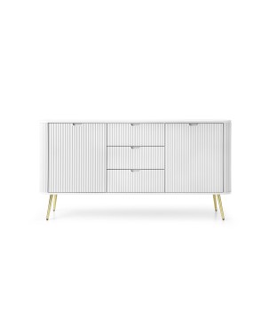 ZURI Komoda KSZ-168 biała | złote nogi