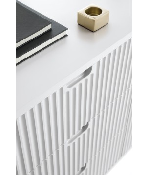 ZURI Komoda KSZ-168 biała | złote nogi