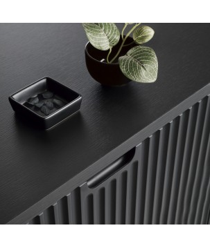 ZURI Komoda K-103 czarna | czarne nogi