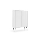 ZURI Komoda K-103 biała | czarne nogi