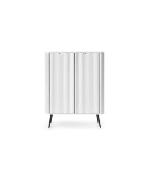 ZURI Komoda K-103 biała | czarne nogi