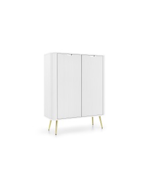 ZURI Komoda K-103 biała | złote nogi