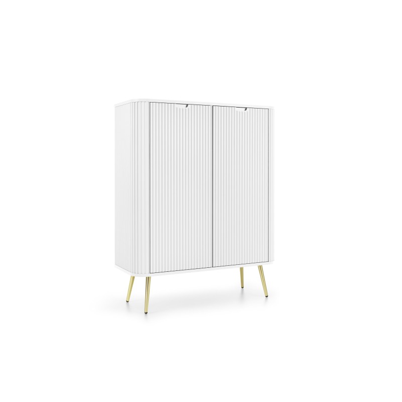 ZURI Komoda K-103 biała | złote nogi