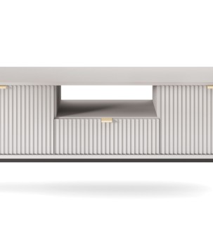 NAYA Szafka RTV 154 szara | czarny stelaż