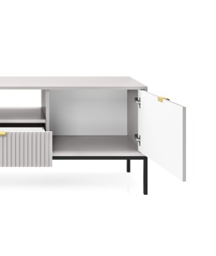 NAYA Szafka RTV 154 szara | czarny stelaż