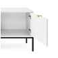 NAYA Szafka RTV 154 biała | czarny stelaż